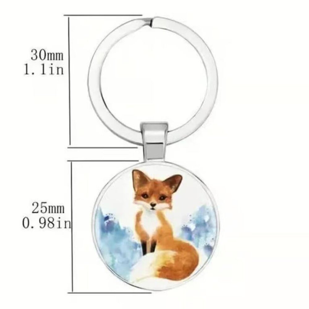Stainless Steel FOX Keyring Keychain Accessory - Picture 3 of 3
